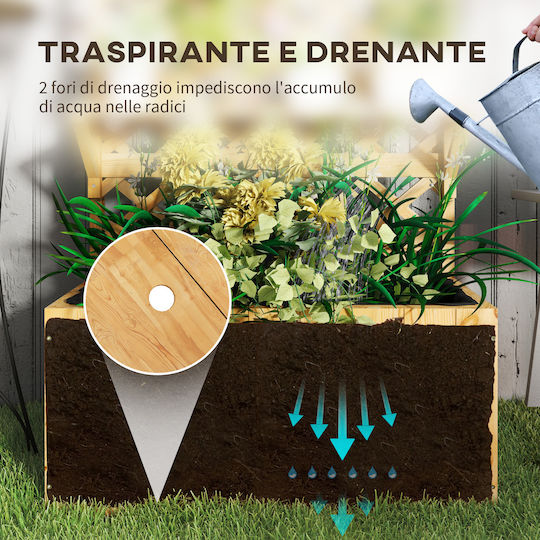 Outsunny Planter Box Wooden 76x33x177cm.