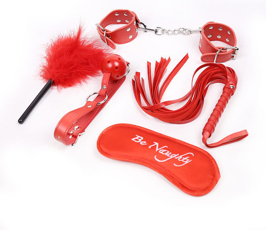 Naughty Toys BDSM Комплект в Червен Цвят