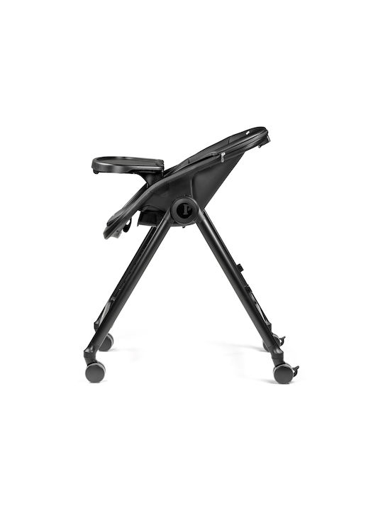 Peg Perego Living Αναδιπλούμενο Καρεκλάκι Φαγητού 2 in 1 με Ρυθμιζόμενο Ύψος True Black