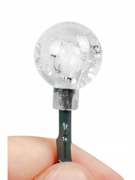 LED-Lichterkette 100 kleine Glühbirnen 10m Solar betrieben Warmweißes Licht