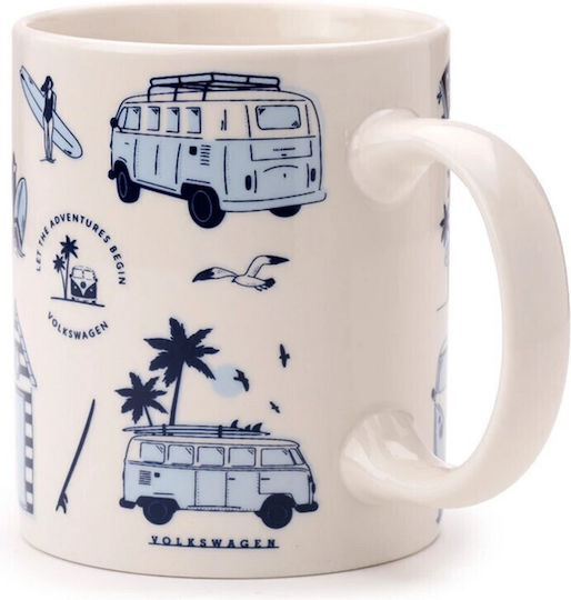 Puckator Caravan Cană Ceramică Albă