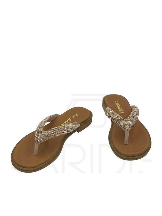 Sandale Casual Damă Din Piele Culoare Cupru