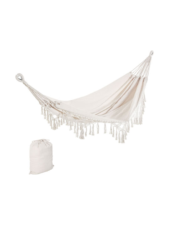 Outsunny Хамак Тъкан Бежов 288x150бр