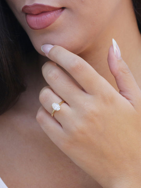 Single Stone from Gold 18K with Diamond