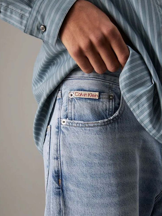 Ανδρικό Παντελόνι Τζιν Cropped Γαλάζιο