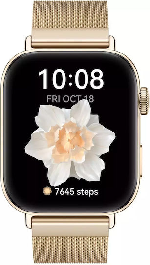 Huawei Watch Fit 3 Aluminium 43mm Wasserdicht mit Pulsmesser (Elegant Gold)