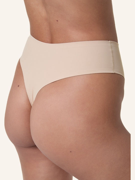 Women's String rugby tan