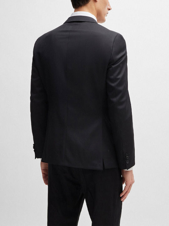 Men's Winter Suit Jacket Slim Fit Black