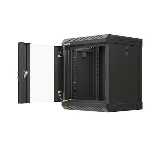 Lanberg Wandmontiert Rack-Schrank 6U Schwarz WF11-3306-10B
