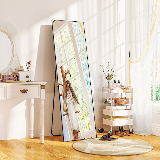 HomCom Καθρέπτης με Μαύρο Μεταλλικό Πλαίσιο 150x40cm