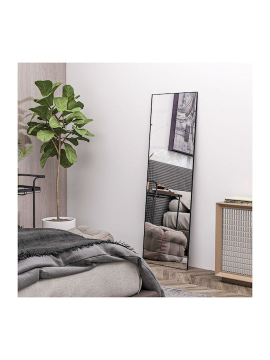 HomCom Καθρέπτης με Μαύρο Μεταλλικό Πλαίσιο 150x40cm