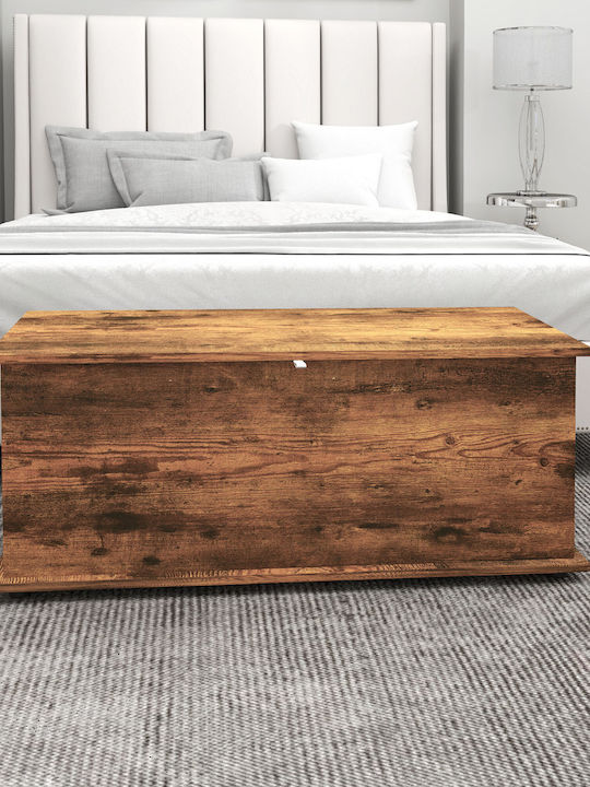 HomCom Декоративна куфар Дърво Кафяв 100x40x40бр