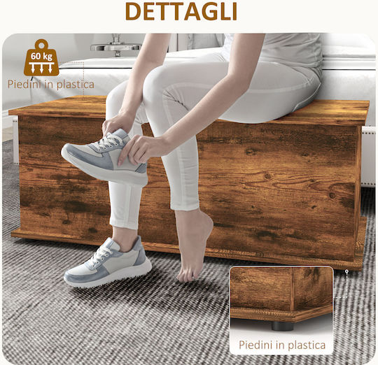 HomCom Декоративна куфар Дърво Кафяв 100x40x40бр
