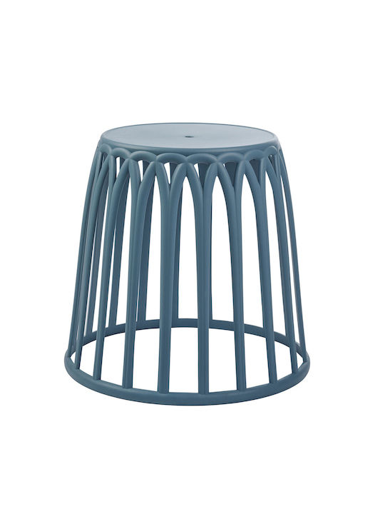Lobby Auxiliary Outdoor Free Standing Polypropylene Table Blue 50x50x51cm