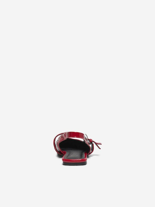 Onlaura5 Damen Ballerinas Slingback mit Riemen in Rot Farbe