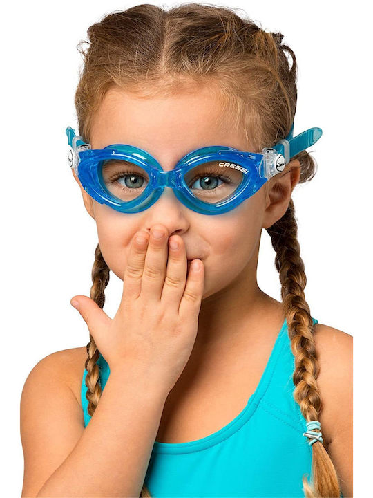 CressiSub Crab Swimming Goggles Kids with Anti-fog Lenses Transparent