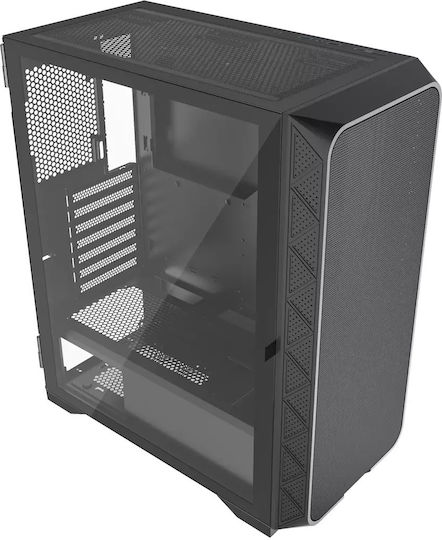 Gembird M200 Gaming Midi Tower Computer Case with Side Window Black