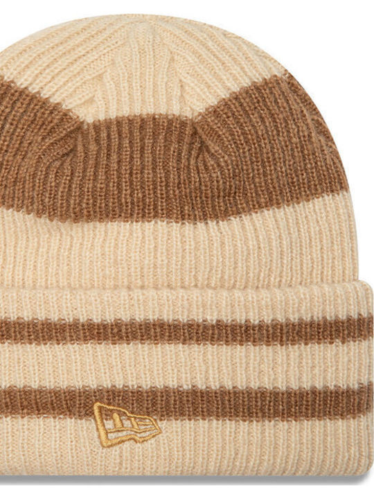 Beanie Unisex Beanie Knitted in Beige color