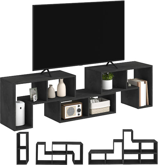Black TV Stand L180xD30.5xH44cm