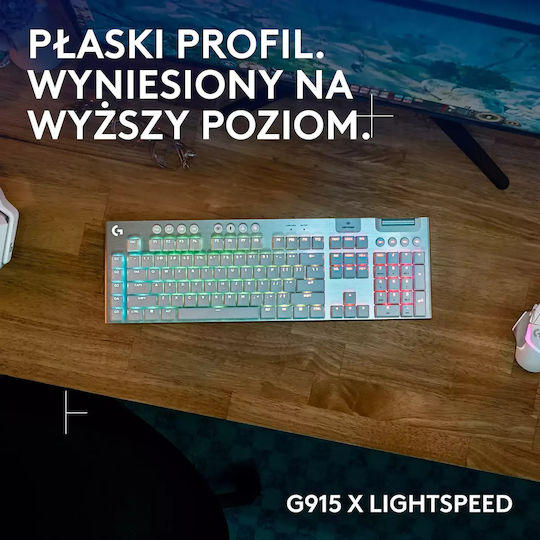 Logitech G915 X Lightspeed Gaming Mechanical Keyboard with GL Tactile switches and RGB lighting (English US)