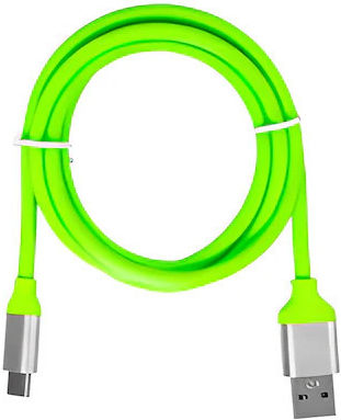 Cablu de încărcare și date USB A la Type-C, lungime 2m, verde