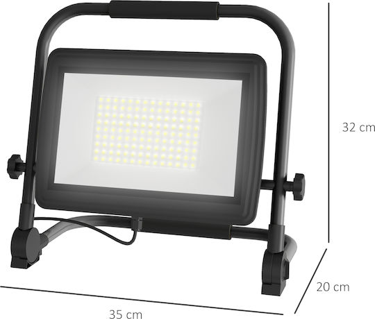 HomCom Προβολέας Εργασίας LED IP65 με Φωτεινότητα έως 8500lm