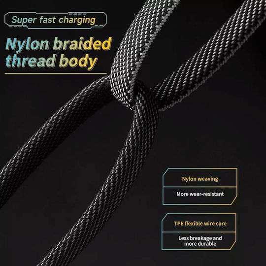 4in1 Super Fast-PD 27W Multi-Ladekabel USB 65W 2 Meter Schwarz Abyz