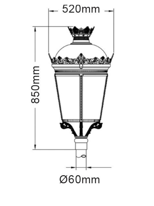 Aca Como Lampion Negru Aca Como Lampion Negru