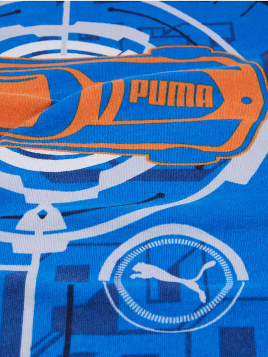 Kinder-T-Shirt Blue Hot Wheels