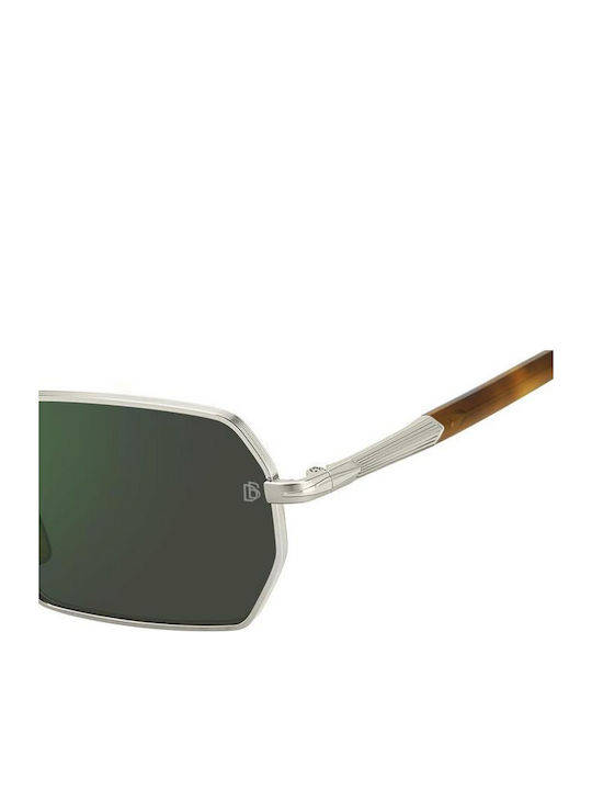 David Beckham Men's Sunglasses with Silver Metal Frame and Green Lens DB 1174/S 8JD/MT