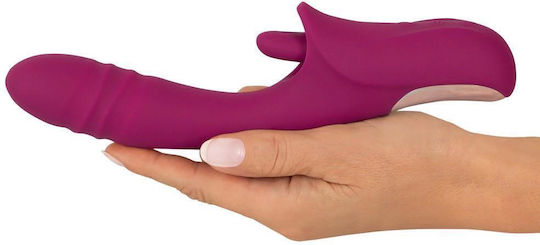 Javida Licking & Thrusting Δονητής Rabbit με Απομακρυσμένο Έλεγχο 22.5cm Μωβ