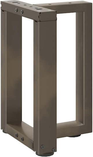 vidaXL Metallic Furniture Leg 2 Pieces Suitable for Table / Coffee Table / Office 28x25x42cm Black