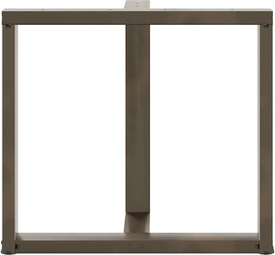 vidaXL Picior Metalic Mobilier 2 Bucăți Potrivit Pentru Masă / Măsuță / Birou 70x35x72cm Natural