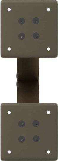 vidaXL Metallic Furniture Leg 2 Pieces Suitable for Table / Coffee Table / Office 28x42x42cm Brown