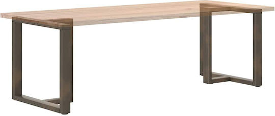 vidaXL Picior Metalic Mobilier 2 Bucăți Potrivit Pentru Masă / Măsuță / Birou 70x35x72cm Natural