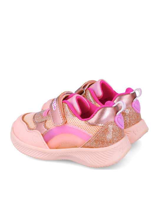 Παιδικά Sneakers με Φωτάκια Ροζ