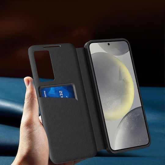 Wallet Synthetic Leather Black (Galaxy S25 Ultra)