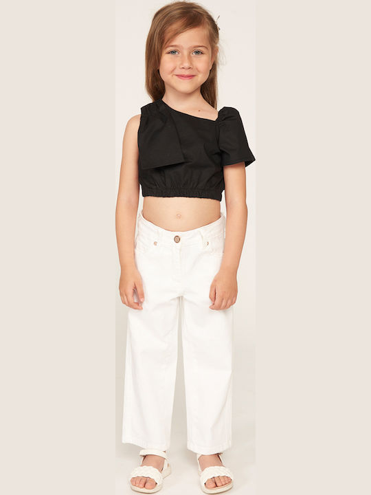 Kids' Fabric Pants white