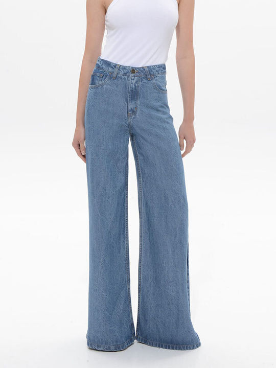 Sac & Co Women's Jean Trousers in Regular Fit Mid Blue