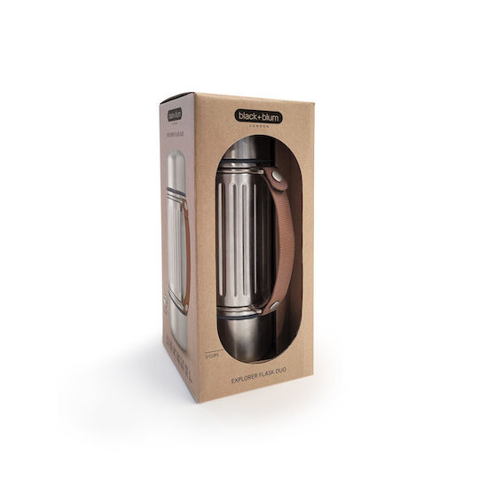 Black+Blum Μπουκάλι Θερμός Ανοξείδωτο 1lt Grey