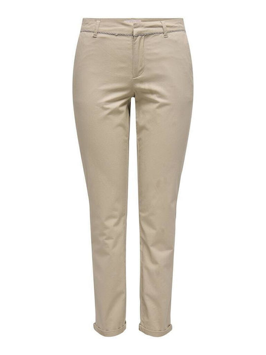 Mw Dama Pantaloni Chino cu Croială Normală Taupe Sand