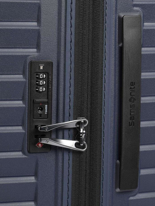 Samsonite Spinner Mare Valiză De Călătorie Tough Albastră Cu 4 Roți Înălțime 81 Cm