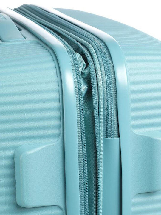 American Tourister Soundbox Spinner Medium Hard Suitcase Turquoise With 4 Wheels Height 67cm