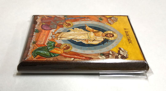 Resurrection of Christ "Icon Frame Category Paper Krn No 00 Dimension 6.5cm X 9.5cm" MDF Wood Icon S&k Byzantine Icons