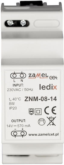Modulares LED-Netzteil 8W 14V DC ZNM-08-14