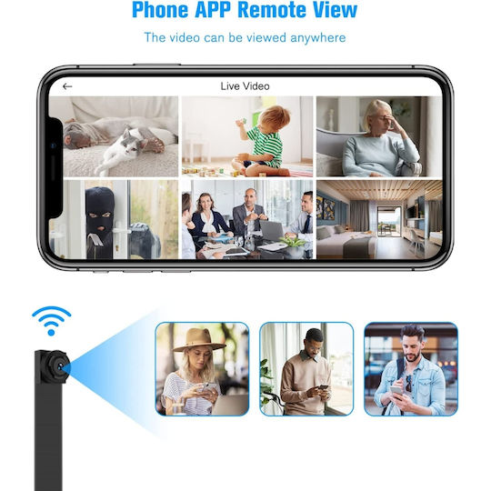 Hidden Nature Spy Camera Wifi Full Hd Motion Sensor App Notifications 2500mah Battery 4h Battery Life