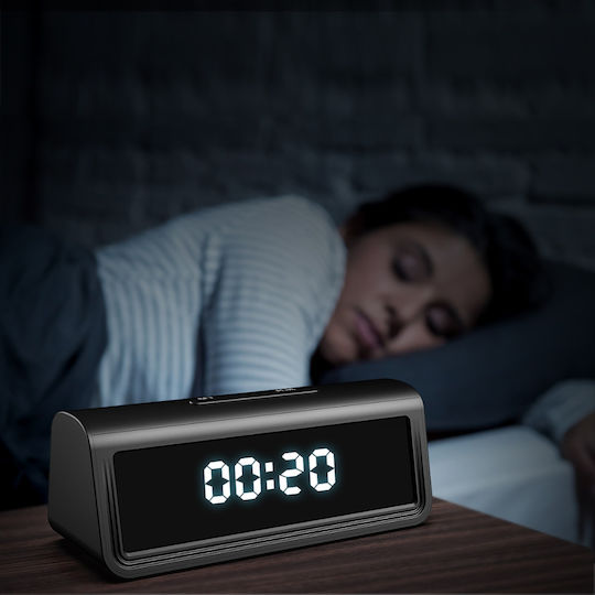 Cameră spion ascunsă 4K în ceas digital Wi-Fi viziune nocturnă senzor de mișcare iOS Android