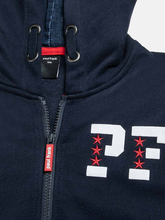 Kids Sweatshirt Cardigan With Pockets Navy Blue
