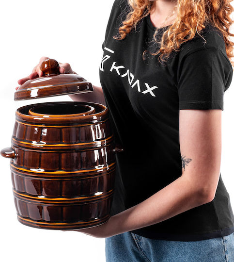 Kadax Vase Allgemeine Verwendung mit Deckel Keramik Braun 8000ml Kadax Vase Allgemeine Verwendung mit Deckel Keramik Braun 8000ml