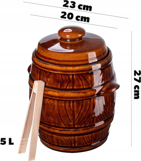 Kadax Allgemeine Verwendung Lebensmittelglas mit Keramikdeckel Braune 5000ml Stück